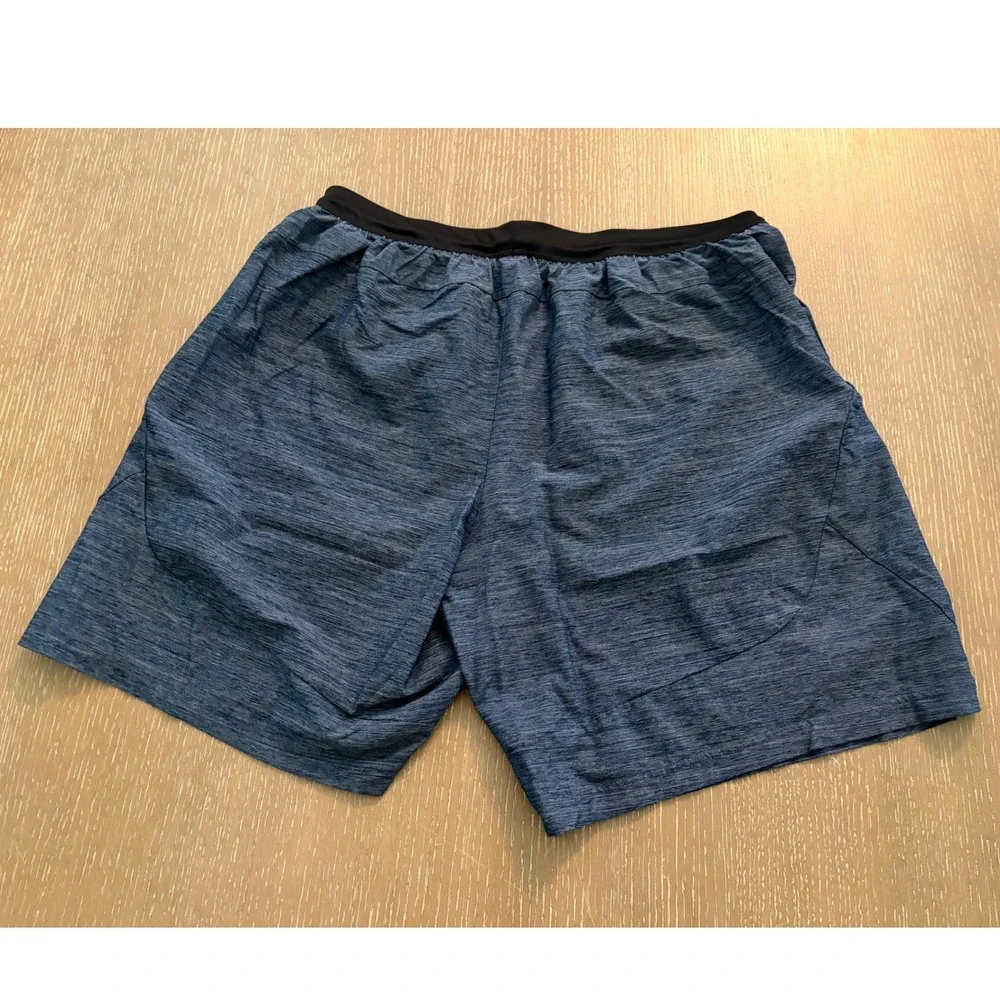 Adidas Men's XL Blue Heather Athletic Running Training Shorts Elastic Waist